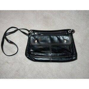 Fossil Crossbody Bag Womens Leather Organizer Purse Adjustable Strap Multiple Po